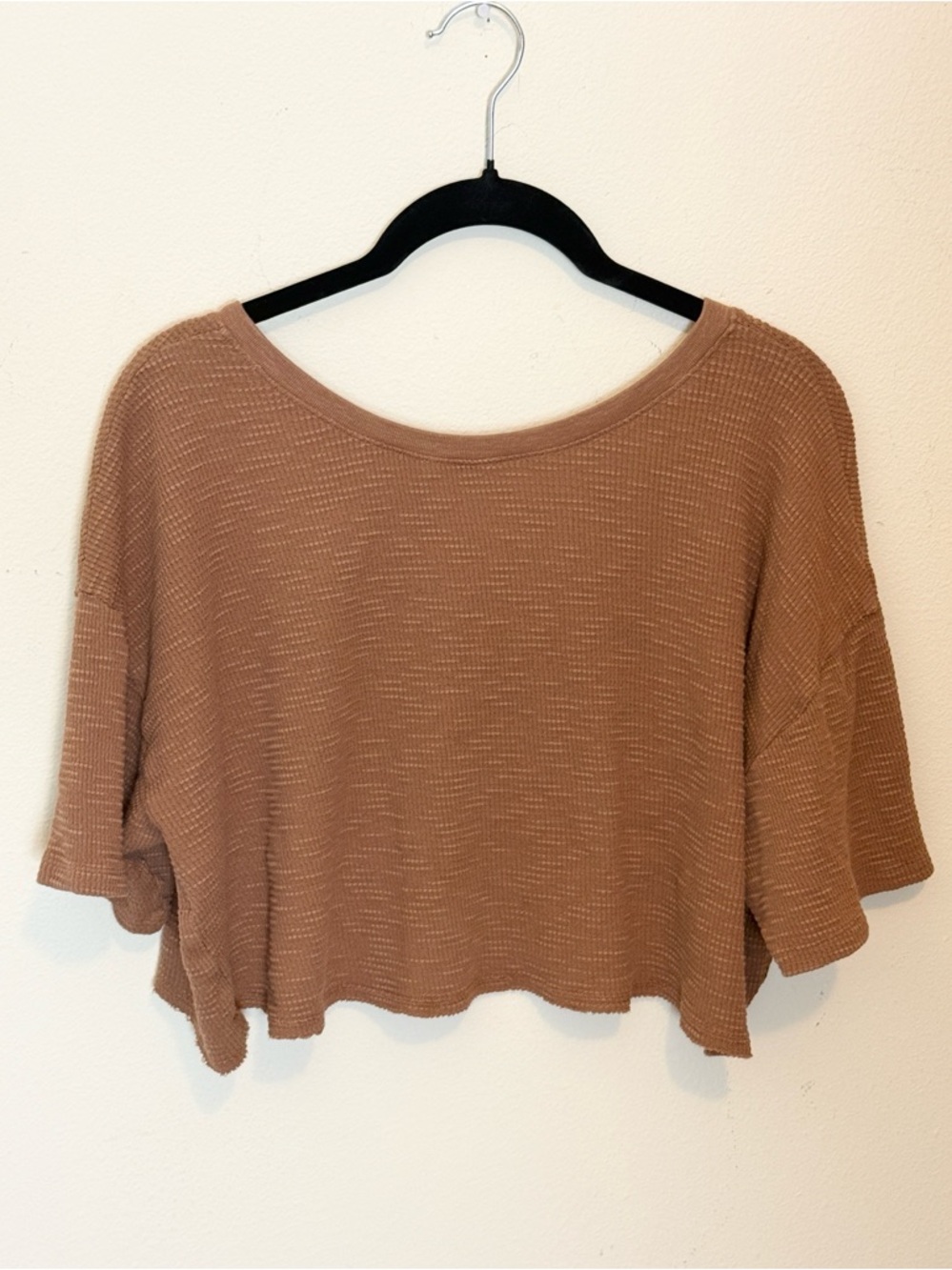 Aerie Cropped Boxy Knit Top